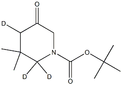 3,3-Dimethyl-5-oxo-1-piperidinecarboxylic Acid 1,1-Dimethylethyl Ester-d3 Struktur