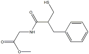 N-[2-(Mercaptomethyl)-1-oxo-3-phenylpropyl]glycine Methyl Ester Struktur