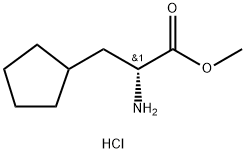 (R)-Methyl 2-Amino-3-cyclopentylpropanoate Hydrochloride Struktur