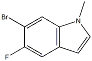 6-Bromo-5-fluoro-1-methyl-1H-indole Struktur