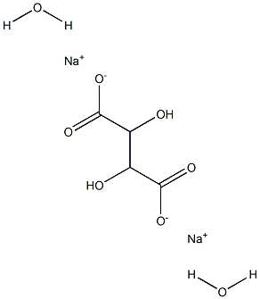 Sodium tartrate dihydrate Struktur