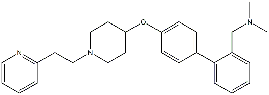 N,N-DIMETHYL-1-(4'-([1-(2-PYRIDIN-2-YLETHYL)PIPERIDIN-4-YL]OXY)BIPHENYL-2-YL)METHANAMINE Struktur