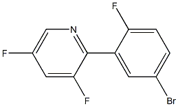 2-(5-BROMO-2-FLUORO-PHENYL)-3,5-DIFLUORO-PYRIDINE Struktur