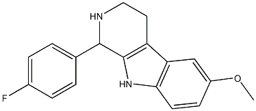 1-(4-FLUORO-PHENYL)-6-METHOXY-2,3,4,9-TETRAHYDRO-1H-BETA-CARBOLINE Struktur