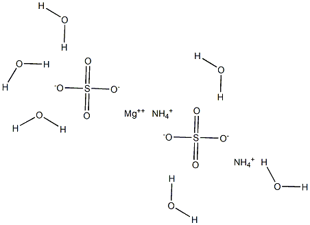 Ammonium magnesium sulfate hexahydrate Struktur