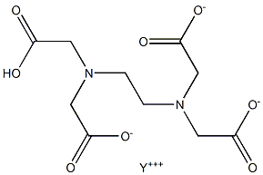 Yttrium hydrogen EDTA Struktur