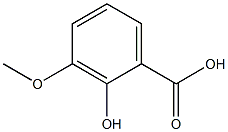 2-hdyroxy-3-methoxybenzoic acid Struktur