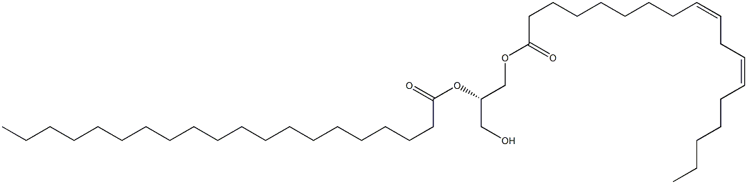 1-(9Z,12Z-octadecadienoyl)-2-eicosanoyl-sn-glycerol Struktur