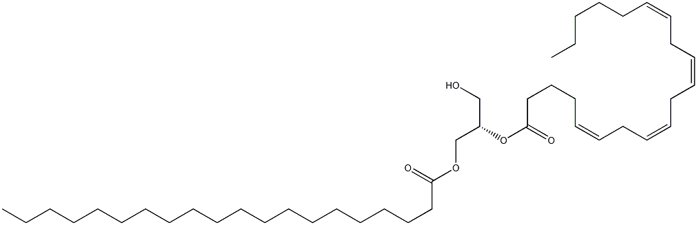 1-eicosanoyl-2-(5Z,8Z,11Z,14Z-eicosatetraenoyl)-sn-glycerol Struktur