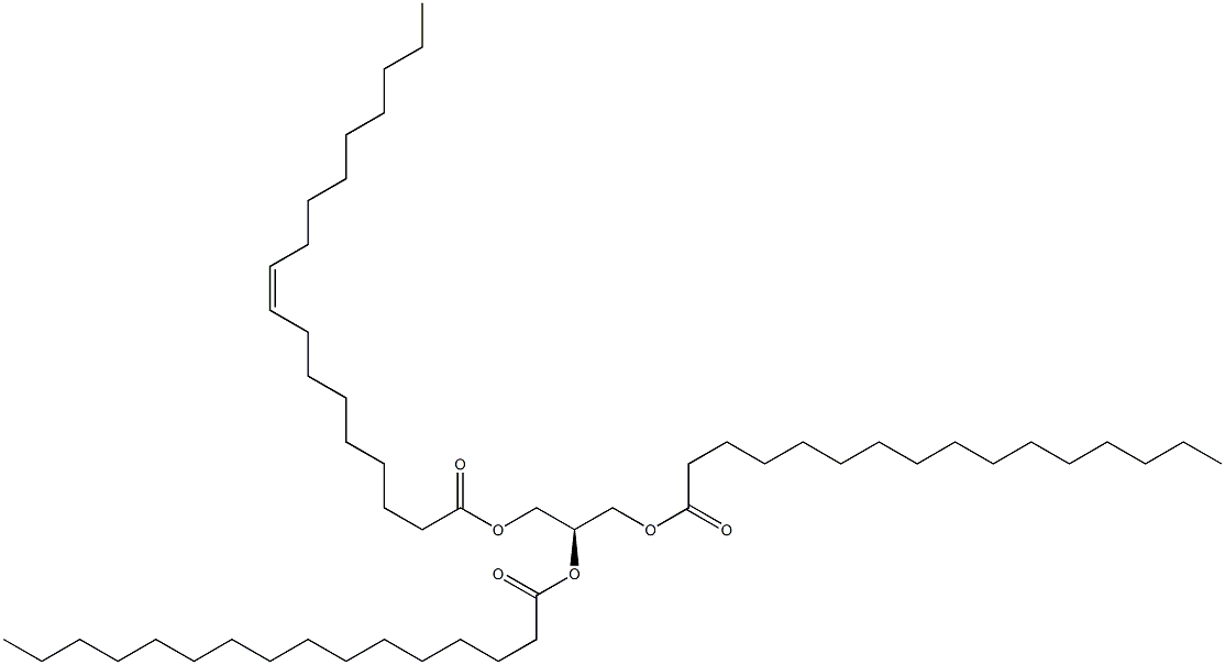 1,2-dihexadecanoyl-3-(9Z-octadecenoyl)-sn-glycerol Struktur