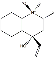 1,2-Dimethyl-4alpha-hydroxy-4beta-vinyl-trans-decahydroquinoline-N-oxi de Struktur