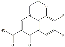 9,10-DIFLUORO-7-OXO-2,3-DIHYDRO-7H-PIRIDO[1,2,3-DE][1,4]BENZOTHIAZINE-6-CARBOXYLIC ACID Struktur