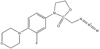 S-2-AZIDOMETHYL-3-[3-FLUORO-4-(4-MORPHOLINYL)PHENYL]-2-OXAZOLIDINONE Struktur