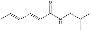 2E, 4E-Hexadienoic Acid Isobutylamide Struktur