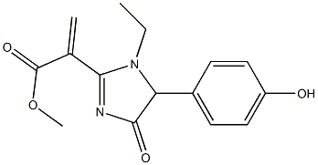 ethyl 4-(4-hydoxyphenyl)methylidene-2-methyl-5-oxoimidazoleacetate Struktur