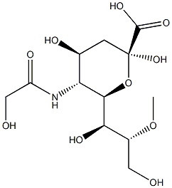 8-O-methyl-N-glycolylneuraminic acid Struktur