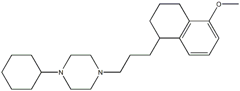 1-cyclohexyl-4-(3-(5-methoxy-1,2,3,4-tetrahydronaphthalen-1-yl)-n-propyl)piperazine Struktur