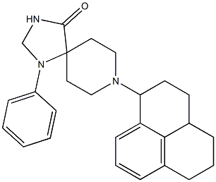 8-(2,3,3a,4,5,6-hexahydro-1H-phenalen-1-yl)-1-phenyl-1,3,8-triaza-spiro(4.5)decan-4-one Struktur