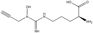 N(omega)-hydroxy-N(omega)-propargylarginine Struktur