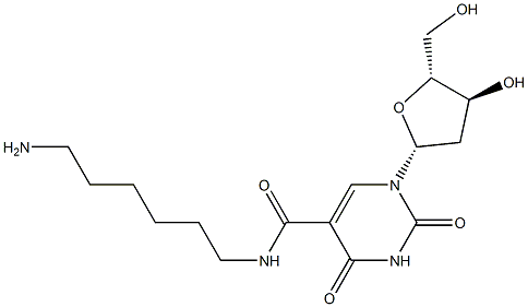 5-(N-aminohexyl)carbamoyl-2'-deoxyuridine Struktur