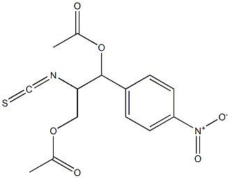 1,3-diacetoxy-1-(4-nitrophenyl)-2-propylisothiocyanate Struktur