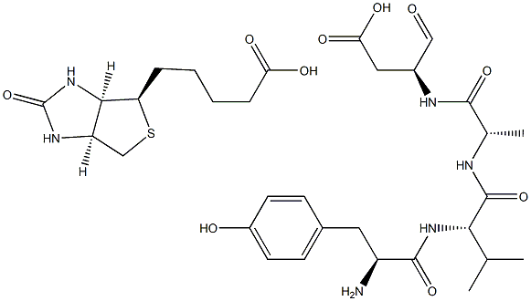 biotin-tyrosyl-valyl-alanyl-aspartic acid aldehyde Struktur