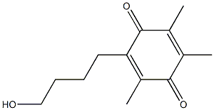 6-(4-hydroxybutyl)-2,3,5-trimethyl-1,4-benzoquinone Struktur