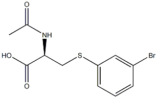 N-ACETYL-S-META-BROMO-PHENYLCYSTEINE Struktur