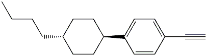 4-(trans-4-n-Butylcyclohexyl)phenylacetylene Struktur