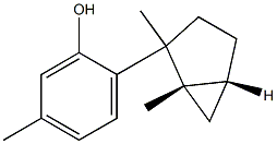 2-[(1S,5R)-1,2-dimethyl-2-bicyclo[3.1.0]hexyl]-5-methyl-phenol Struktur