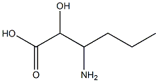 2-hydroxy-3-aminohexanoic acid Struktur