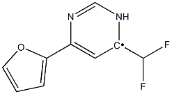 (4-Difluoromethyl-6-furan-2-yl-pyrimidin-2-yl)- Struktur