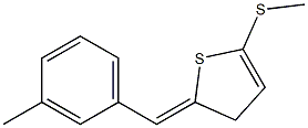 2-(3-Methylbenzylidene)-5-(methylthio)thiophen- Struktur