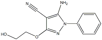 5-AMINO-3-(2-HYDROXYETHOXY)-1-PHENYL-1H-PYRAZOLE-4-CARBONITRILE Struktur