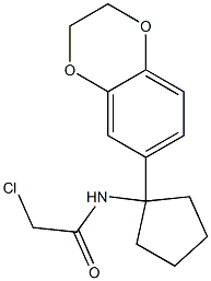 2-CHLORO-N-[1-(2,3-DIHYDRO-1,4-BENZODIOXIN-6-YL)CYCLOPENTYL]ACETAMIDE Struktur