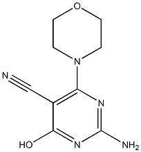 2-AMINO-4-HYDROXY-6-MORPHOLIN-4-YLPYRIMIDINE-5-CARBONITRILE Struktur