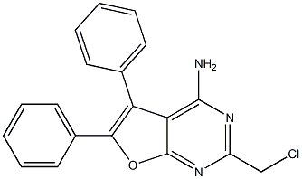 2-(CHLOROMETHYL)-5,6-DIPHENYLFURO[2,3-D]PYRIMIDIN-4-AMINE Struktur