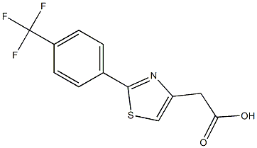 {2-[4-(TRIFLUOROMETHYL)PHENYL]-1,3-THIAZOL-4-YL}ACETIC ACID Struktur