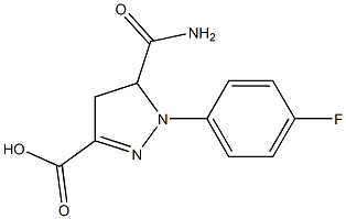 5-(AMINOCARBONYL)-1-(4-FLUOROPHENYL)-4,5-DIHYDRO-1H-PYRAZOLE-3-CARBOXYLIC ACID Struktur