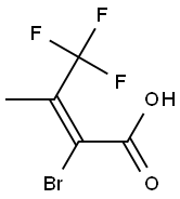 2-BROMO-3-(TRIFLUOROMETHYL)-2-BUTENOIC ACID, 97% MIN. Struktur