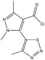 1,3-DIMETHYL-5-(4-METHYL-1,2,3-THIADIAZOL-5-YL)-1H-PYRAZOLE-4-CARBONYL CHLORIDE Struktur