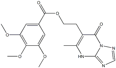 2-(5-methyl-7-oxo-4,7-dihydro[1,2,4]triazolo[1,5-a]pyrimidin-6-yl)ethyl 3,4,5-trimethoxybenzenecarboxylate Struktur