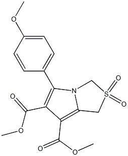 dimethyl 5-(4-methoxyphenyl)-2,2-dioxo-2,3-dihydro-1H-2lambda~6~-pyrrolo[1,2-c][1,3]thiazole-6,7-dicarboxylate Struktur