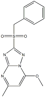 benzyl 7-methoxy-5-methyl[1,2,4]triazolo[1,5-a]pyrimidin-2-yl sulfone Struktur