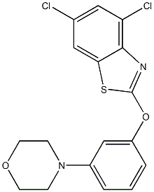 4-{3-[(4,6-dichloro-1,3-benzothiazol-2-yl)oxy]phenyl}morpholine Struktur