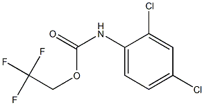 2,2,2-trifluoroethyl 2,4-dichlorophenylcarbamate Struktur