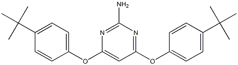 4,6-bis[4-(tert-butyl)phenoxy]-2-pyrimidinamine Struktur