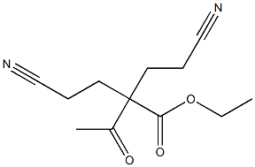 ethyl 2,2-di(2-cyanoethyl)-3-oxobutanoate Struktur