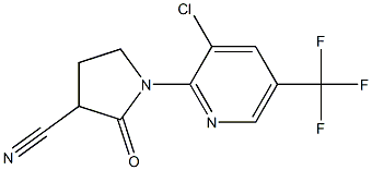 1-[3-chloro-5-(trifluoromethyl)-2-pyridinyl]-2-oxo-3-pyrrolidinecarbonitrile Struktur