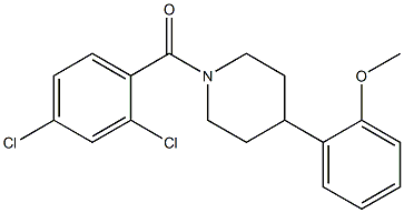 (2,4-dichlorophenyl)[4-(2-methoxyphenyl)piperidino]methanone Struktur